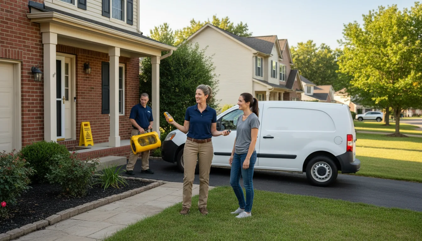 Residential water damage restoration in Lynn Center, IL